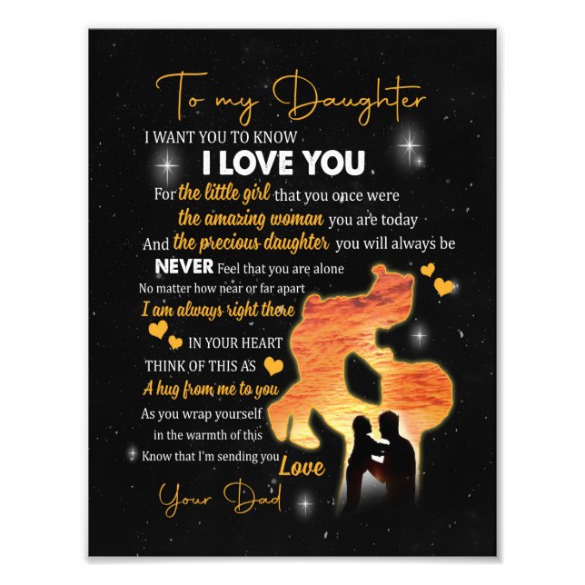 Foto Daughter Gift |Carta A Mi Hija Amor De Papá (Frente)