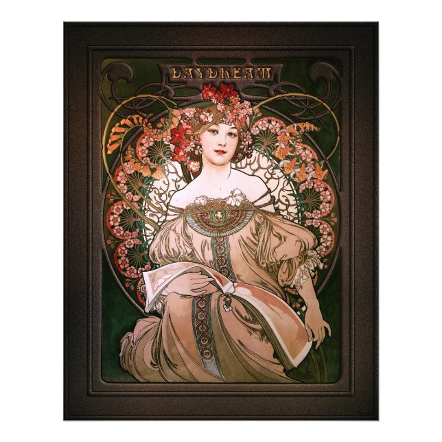 Foto Daydream c1896 por Alphonse Mucha (Frente)