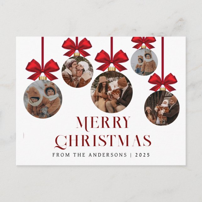 Foto de adorno de Navidad familiar moderna y elega (Anverso)