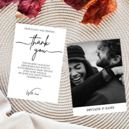 Foto de agradecimiento con tipografía moderna en b