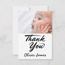 Foto de agradecimiento de baby shower de Blanco Ne