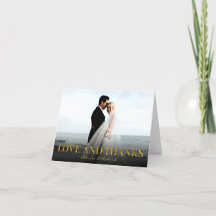 Foto de agradecimiento de boda con amor y gracias