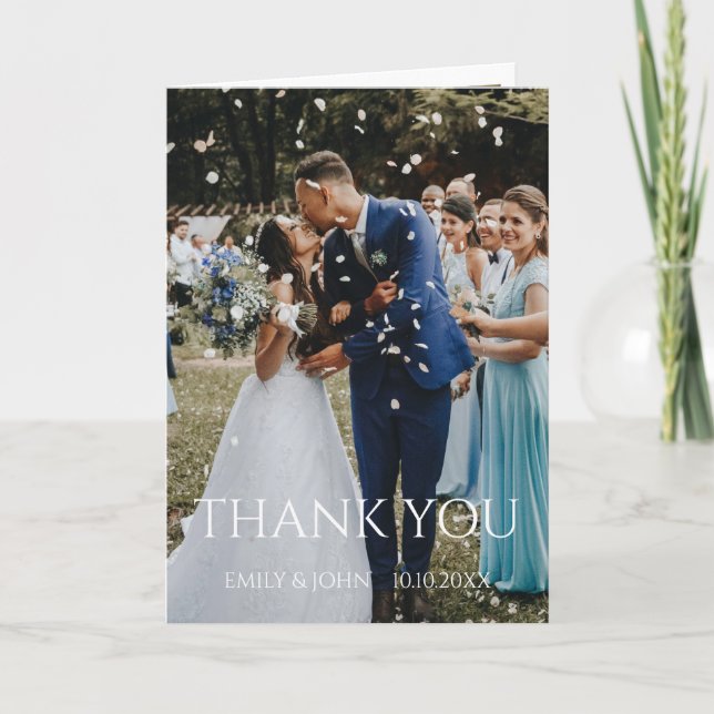 Foto de agradecimiento de boda personalizada (Anverso)