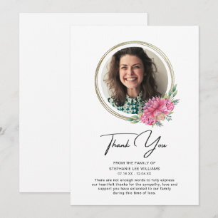 Foto de agradecimiento de pésame Funeral duelo