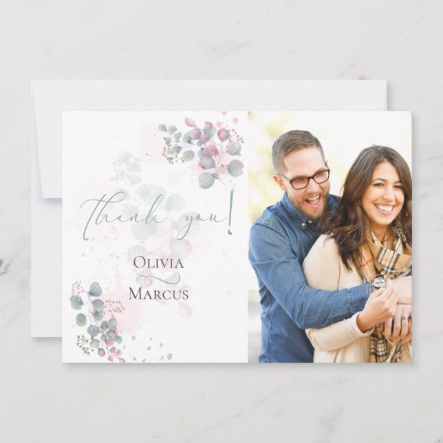 Foto de agradecimiento  |  Eucalipto moderno de ac (Anverso)