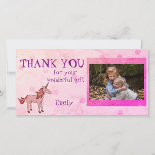 Foto de agradecimiento personalizada de unicornio
