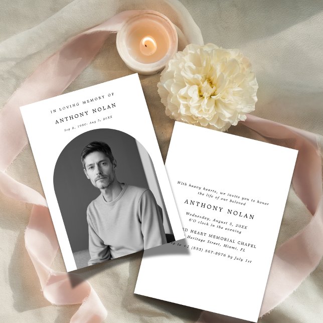 Foto de amor Invitación a conmemoración de funeral (Subido por el creador)