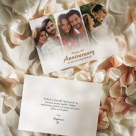 Foto de Aniversario del Boda Moderno | Tarjeta de 