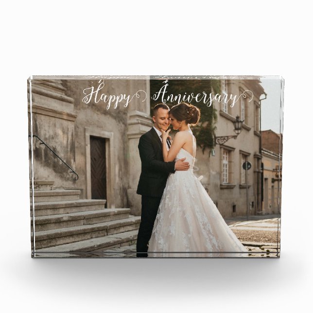 Foto de aniversario feliz- pareja personalizada (Anverso)