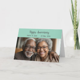 Foto de aniversario Fold Aniversario Tarjeta Sage