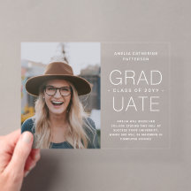 Foto de anuncio de graduación moderno minimalista