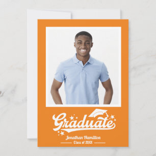Foto de anuncio de graduación naranja