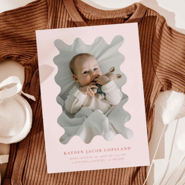 Foto de anuncio de nacimiento de marco rosado con  (Subido por el creador)