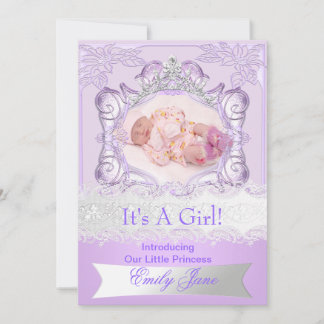 Foto de anuncio de nueva bebé princesa Lilac