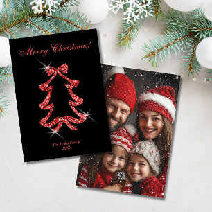 Foto de árbol de navidad de la cinta Purpurina de 