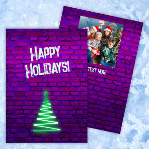 Foto de árbol de Navidad neón de personalizado ret