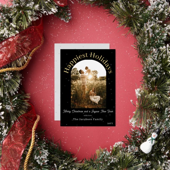 Foto de Arco Moderno Boho | Tarjeta de Vacaciones  (in situ)