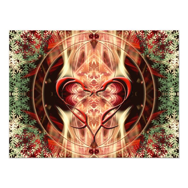 Foto de arte fractal de amor serpenteante (Frente)