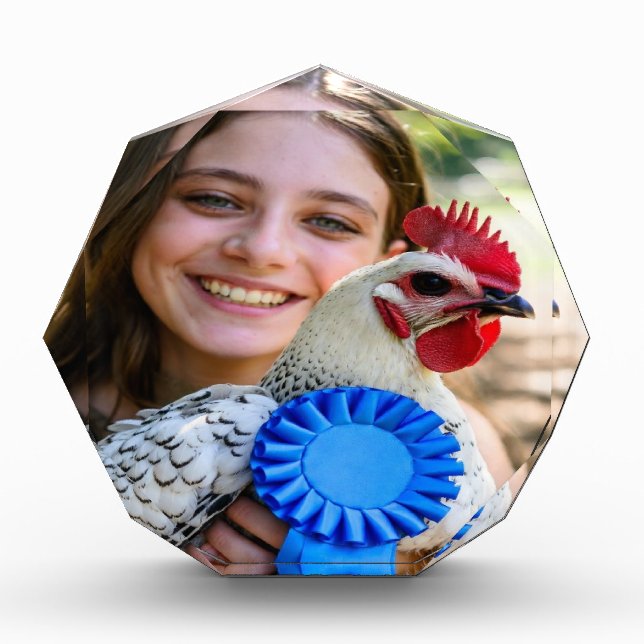 Foto de aves de corral de exposición de ganado per (Anverso)