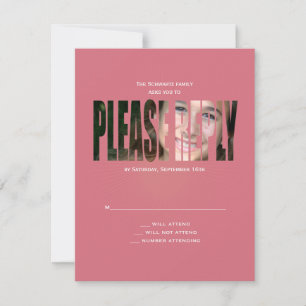 Foto de Bat Mitzvah Tarjeta de respuesta RSVP en r