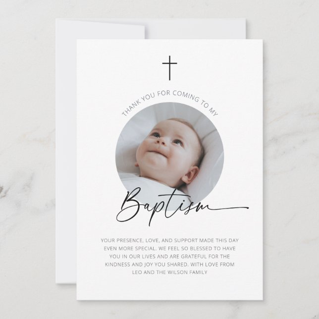 Foto de Bautizo Agradecimiento (Anverso)