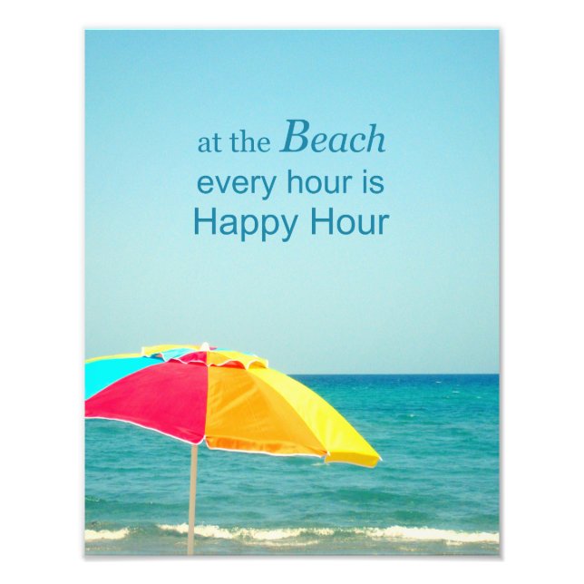 Foto de Beach Happy Hour Saying (Frente)
