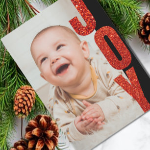 Foto de bebé con alegría en Navidad