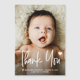 Foto de bebé personalizada agradecimiento recién n