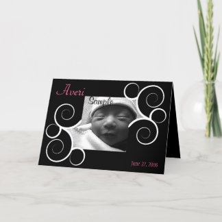 Foto de Black Swirl Anuncio de nacimiento