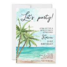 Foto de Blue Beach Invitación al cumpleaños número