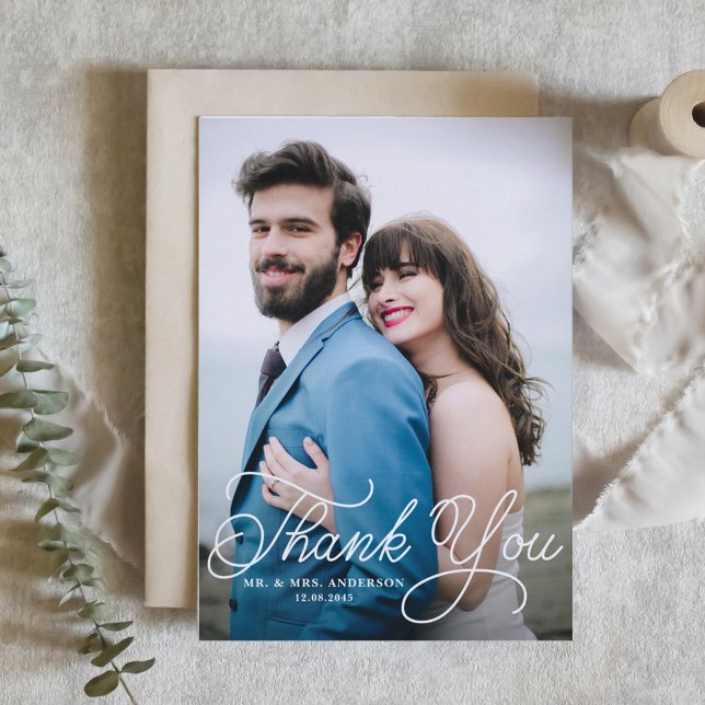Foto de boda de agradecimiento con caligrafía manu (Subido por el creador)