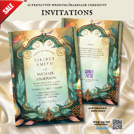 FOTO DE BODA DE LA BODA DE FAIRYCORE INVITACIONES