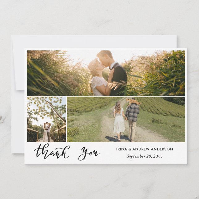 Foto de Boda de script de agradecimiento casual (Anverso)