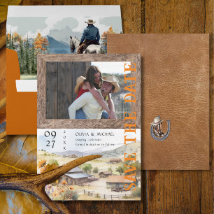 Foto de Boda de Western Ranch Save the Date