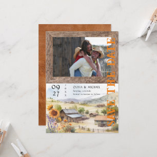 Foto de Boda de Western Ranch Save the Date