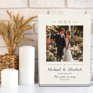 Foto de boda elegante marfil dorado moderno person