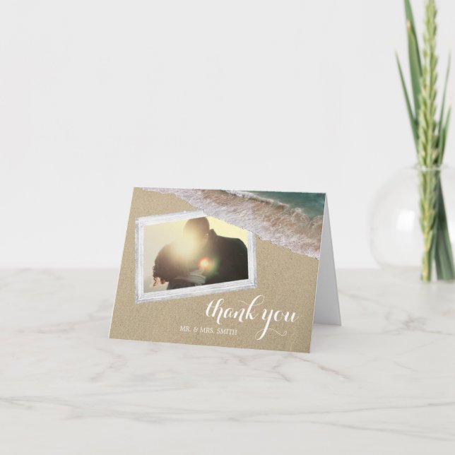 Foto de Boda en la Playa Agradecimiento (Anverso)