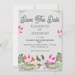 Foto de Boda floral Guardar anuncio de fecha