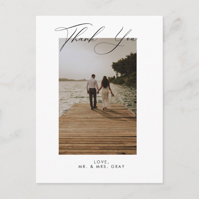 Foto de boda Gracias Tarjeta Post (Anverso)