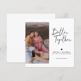 Foto de boda minimalista moderna para guardar la f