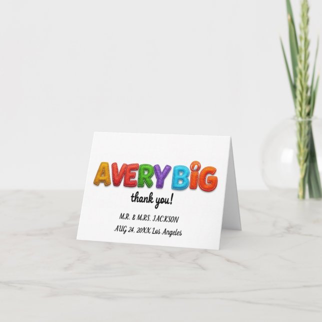 foto de boda moderna agradecimiento TAMAÑO MINI (Anverso)