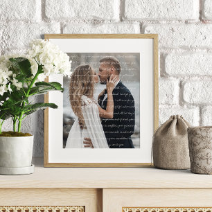 Foto de boda personalizada e impresión de votos