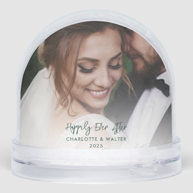Foto de boda personalizada Feliz para todos los Na (Reverso)