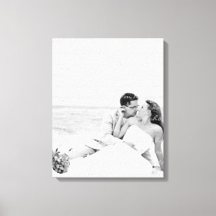 Foto de boda personalizada y arte de lienzo en let