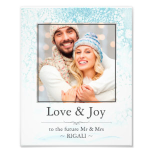 Foto de bodas de invierno de Navidad Amor y Alegrí