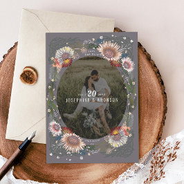 Foto de Boho Flowers Save the Date Card