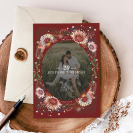 Foto de Boho Flowers Save the Date Card