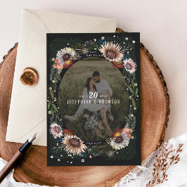 Foto de Boho Flowers Save the Date Card