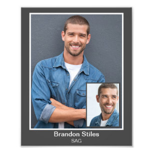 Foto de cabeza de actor de Borderline 8x10 Inserta