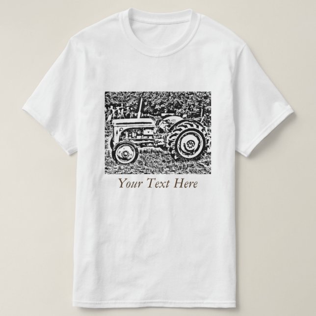 Foto de camiseta con tractor de fergison Gray Vint (Diseño del anverso)